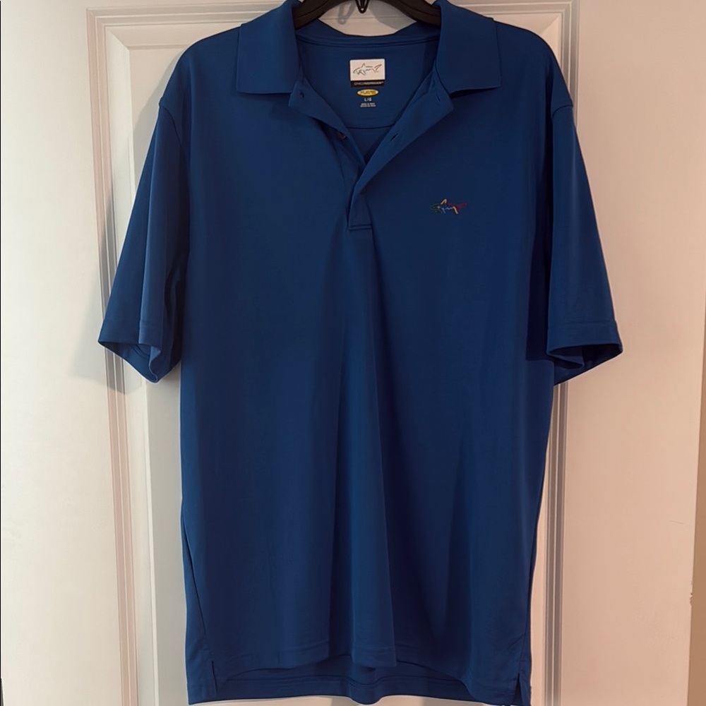 Greg Norman Collection Blue Polo Shirt Classic Design